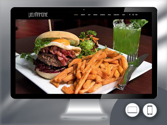 Webdesign für die Vielharmonie - Restaurant & Bar in Braunschweig